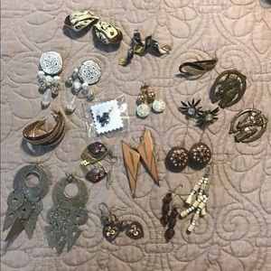 15 pair pierced earrings